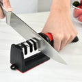 Afilador de cuchillos 4 en 1 con base antideslizante